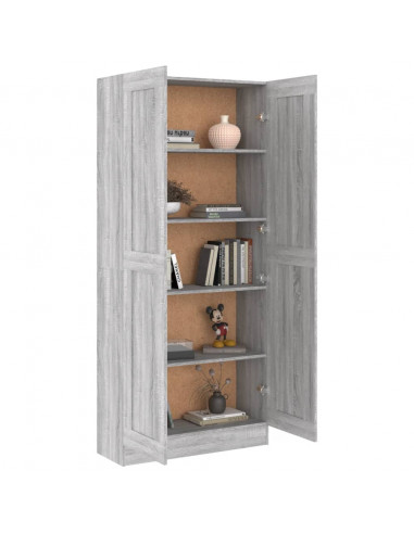 Comodino Grigio Sonoma 82,5x30,5x185,5 cm in Legno Multistrato