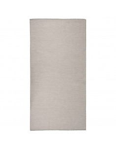 Tappeto da Esterni a Tessitura Piatta 100x200 cm Tortora 2