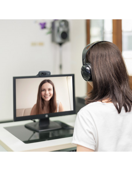 Logitech C270 Webcam HD, HD 720p/30fps, Videochiamate HD Widescreen, Correzione Automatica ‎Luminosità, Microfono Riduzione d