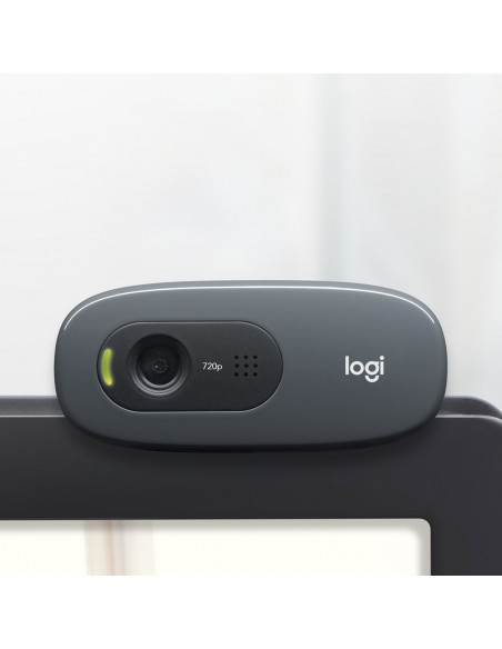 Logitech C270 Webcam HD, HD 720p/30fps, Videochiamate HD Widescreen, Correzione Automatica ‎Luminosità, Microfono Riduzione d