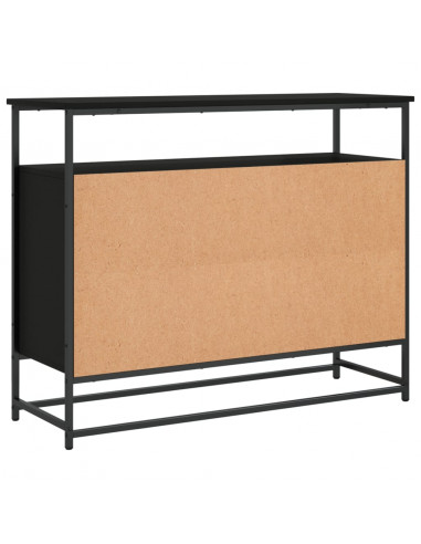 Credenza Nera 100x35x80 cm in Legno Multistrato