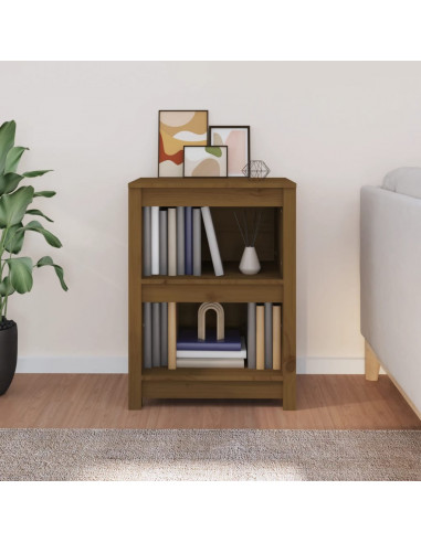 Libreria Marrone Miele 50x35x68 cm in Legno Massello di Pino