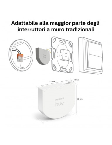 Philips Hue Wall Switch Module Controllo Illuminazione Smart
