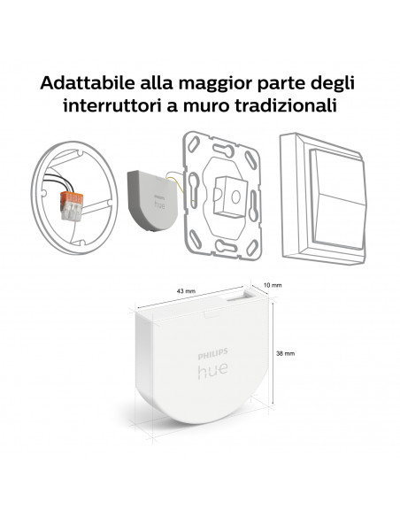 Philips Hue Wall Switch Module Controllo Illuminazione Smart