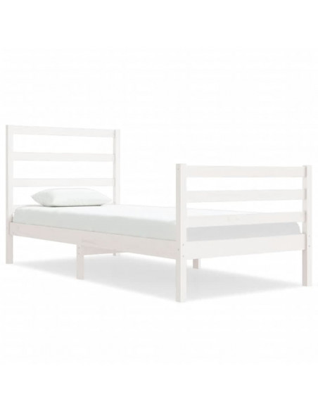 Giroletto in Legno Massello Bianco 75x190 cm Small Single
