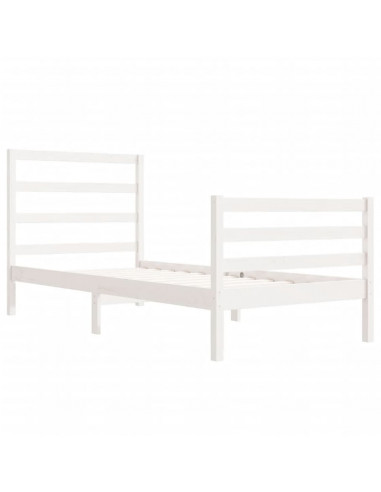 Giroletto in Legno Massello Bianco 75x190 cm Small Single