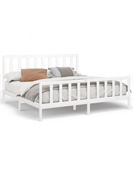 Giroletto Bianco in Legno Massello di Pino 200x200 cm