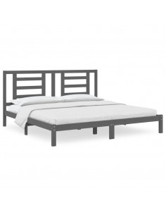 Giroletto Grigio in Legno Massello di Pino 200x200 cm 2