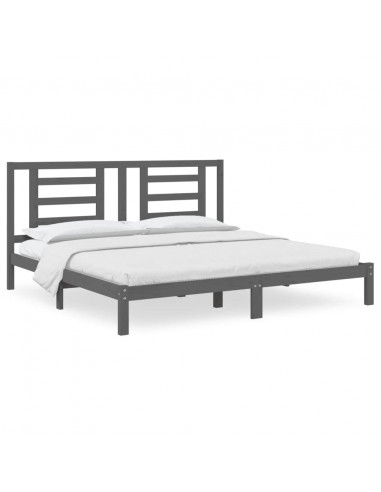 Giroletto Grigio in Legno Massello di Pino 200x200 cm