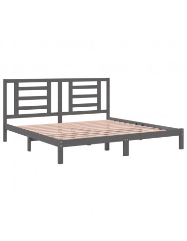 Giroletto Grigio in Legno Massello di Pino 200x200 cm