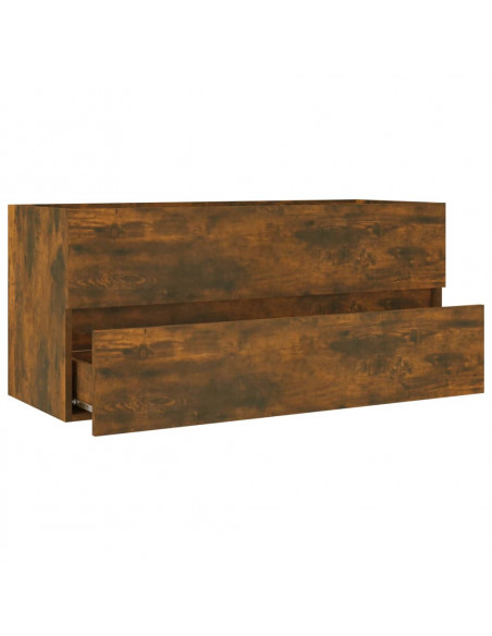 Mobile Lavabo Rovere Fumo 100x38,5x45 cm Legno Multistrato