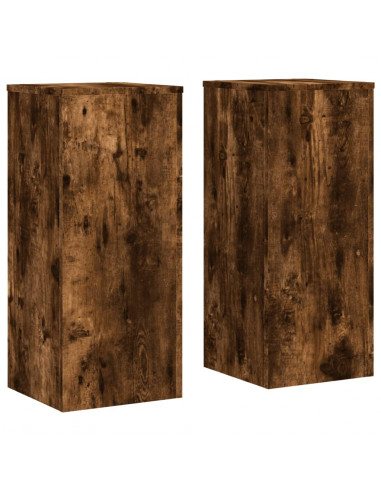 Supporti per Piante 2 pz Rovere 30x30x70 cm Legno Multistrato