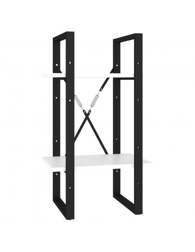 Libreria a 5 Ripiani Bianca 40x30x175 cm in Legno Multistrato