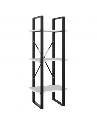 Libreria a 5 Ripiani Bianca 40x30x175 cm in Legno Multistrato