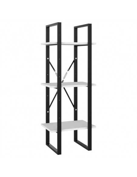 Libreria a 5 Ripiani Bianca 40x30x175 cm in Legno Multistrato