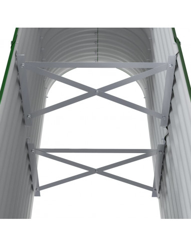 Letto Giardino Acciaio Verniciato a Polvere 114x40x68 cm Verde