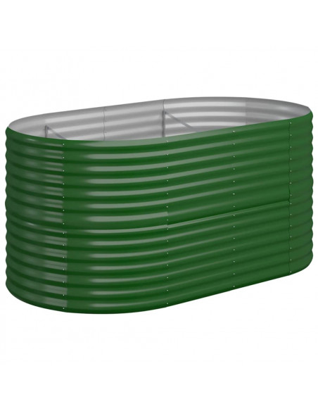 Letto Giardino Acciaio Verniciato a Polvere 152x80x68 cm Verde