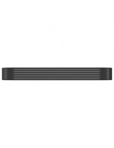 Letto da Giardino in Acciaio a Polvere 322x100x36 cm Antracite