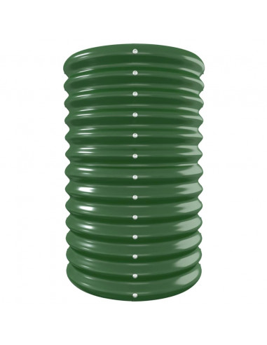 Letto Giardino Acciaio Verniciato a Polvere 332x40x68 cm Verde