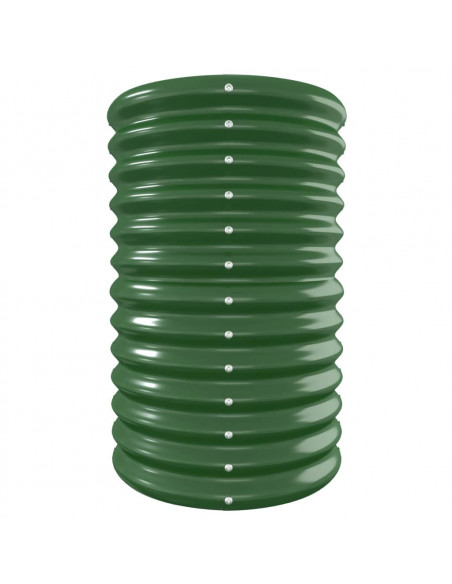 Letto Giardino Acciaio Verniciato a Polvere 332x40x68 cm Verde