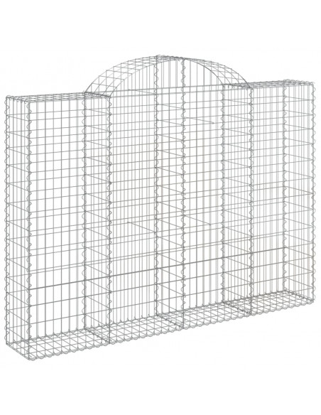 Cesti Gabbioni ad Arco 9 pz 200x30x140/160 cm Ferro Zincato