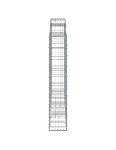 Cesti Gabbioni ad Arco 4 pz 200x30x160/180 cm Ferro Zincato