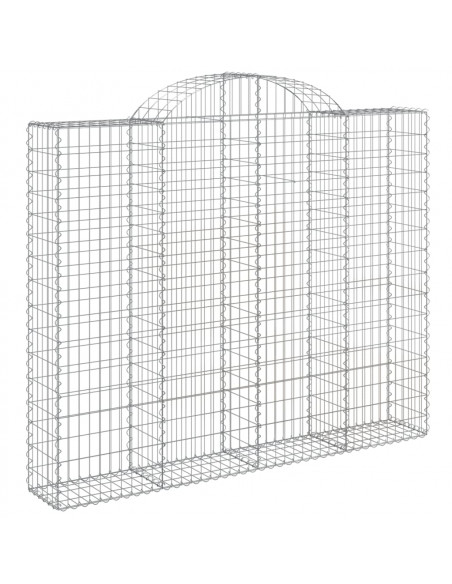 Cesti Gabbioni ad Arco 5 pz 200x30x160/180 cm Ferro Zincato