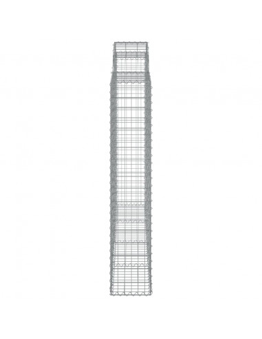 Cesti Gabbioni ad Arco 5 pz 200x30x160/180 cm Ferro Zincato