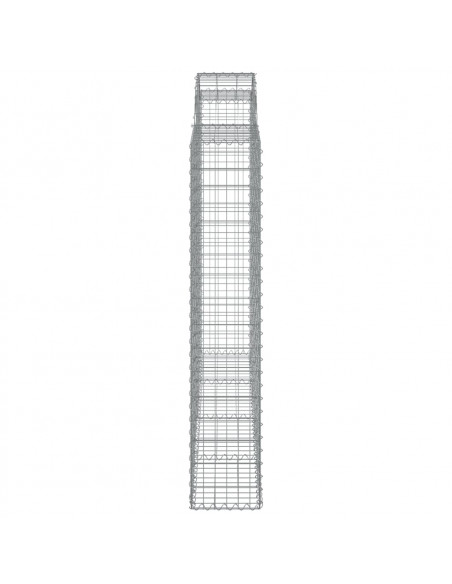 Cesti Gabbioni ad Arco 5 pz 200x30x160/180 cm Ferro Zincato