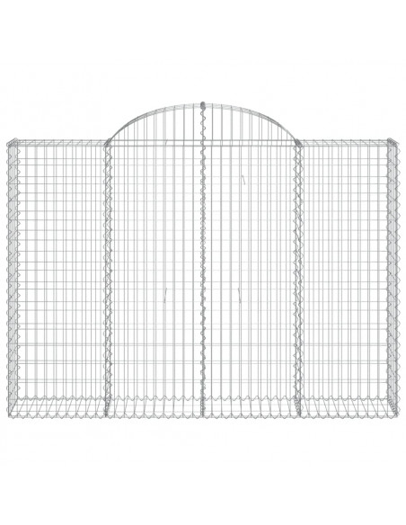 Cesti Gabbioni ad Arco 8 pz 200x30x140/160 cm Ferro Zincato