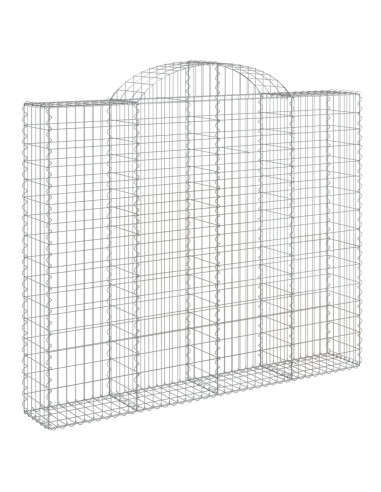 Cesti Gabbioni ad Arco 2 pz 200x30x160/180 cm Ferro Zincato