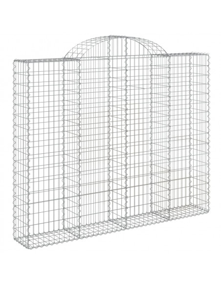 Cesti Gabbioni ad Arco 2 pz 200x30x160/180 cm Ferro Zincato