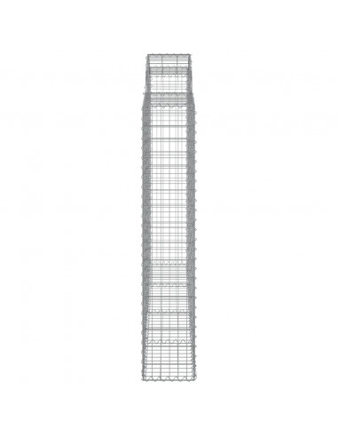 Cesti Gabbioni ad Arco 2 pz 200x30x160/180 cm Ferro Zincato