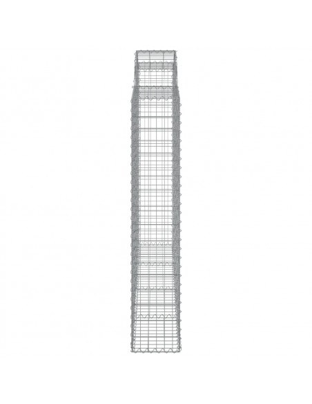 Cesti Gabbioni ad Arco 2 pz 200x30x160/180 cm Ferro Zincato