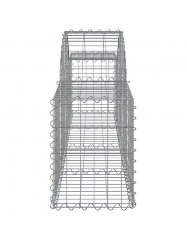 Cesti Gabbioni ad Arco 9 pz 200x30x40/60 cm Ferro Zincato