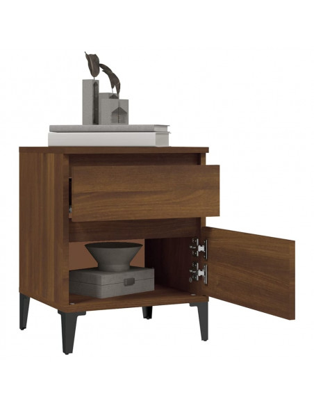 Comodini 2 pz Rovere Marrone 40x35x50 cm