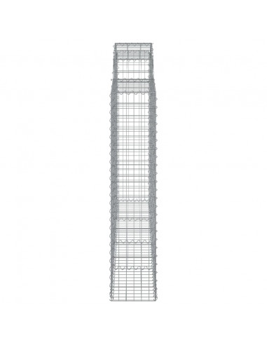 Cesti Gabbioni ad Arco 18 pz 200x30x140/160 cm Ferro Zincato