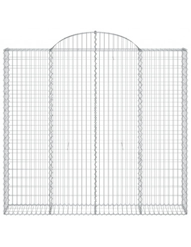 Cesto Gabbione ad Arco 200x30x180/200 cm Ferro Zincato