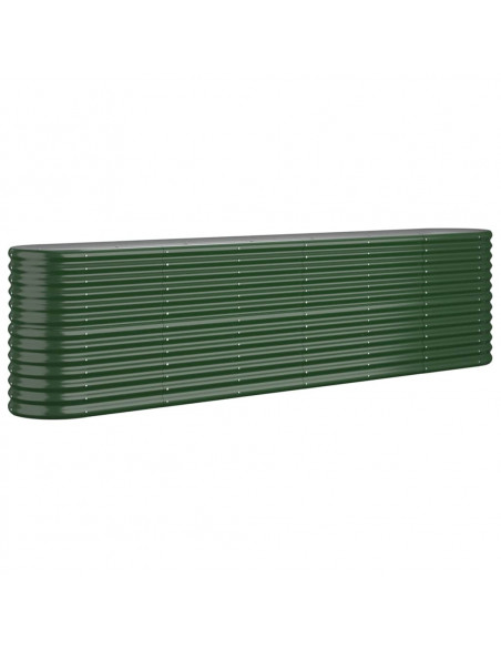 Letto Giardino Acciaio Verniciato a Polvere 260x40x68 cm Verde