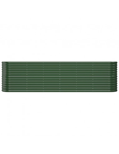 Letto Giardino Acciaio Verniciato a Polvere 260x40x68 cm Verde