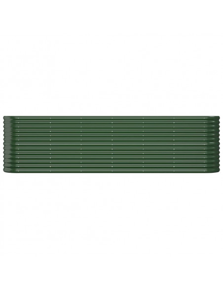 Letto Giardino Acciaio Verniciato a Polvere 260x40x68 cm Verde