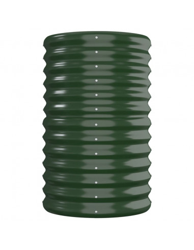 Letto Giardino Acciaio Verniciato a Polvere 260x40x68 cm Verde