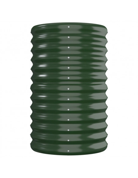 Letto Giardino Acciaio Verniciato a Polvere 260x40x68 cm Verde