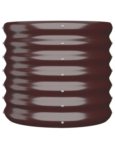 Vaso Giardino Acciaio Verniciato a Polvere 40x40x36 cm Marrone