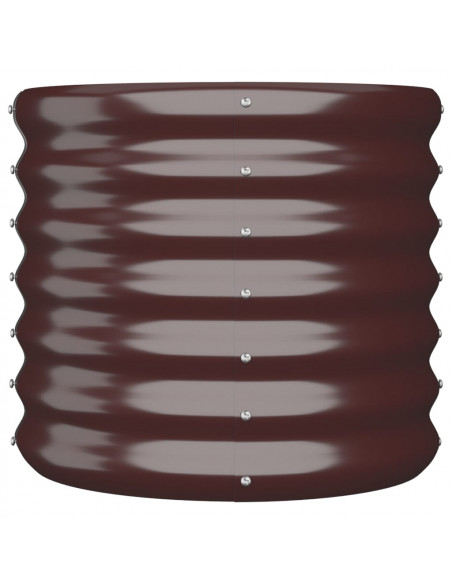 Vaso Giardino Acciaio Verniciato a Polvere 40x40x36 cm Marrone