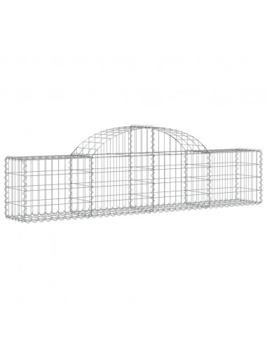 Cesti Gabbioni ad Arco 18 pz 200x30x40/60 cm Ferro Zincato