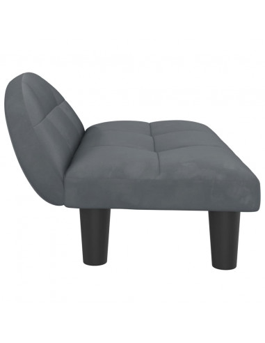 Lettino per Cani Grigio Scuro 70x52x30 cm in Velluto