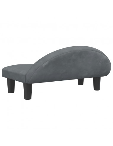 Lettino per Cani Grigio Scuro 70x52x30 cm in Velluto