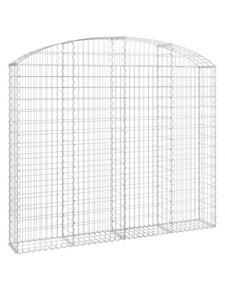 Cesto Gabbione ad Arco 200x30x160/180 cm Ferro Zincato
