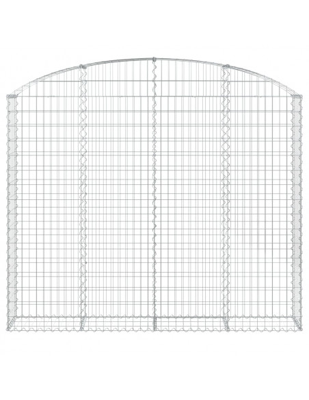 Cesto Gabbione ad Arco 200x30x160/180 cm Ferro Zincato